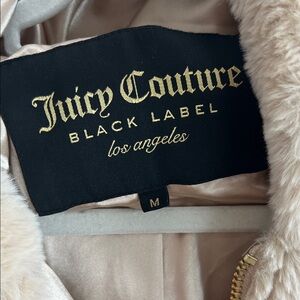 Juicy Couture Plush Cream Hoodie Jacket